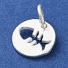 925 Sterling Silver Hollow Fish Charms with Jump Rings LS-STER-E071-01S-08-2