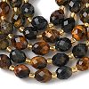 3-Color Natural Tiger Eye Beads Strands G-F809-A25-01-4