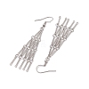 304 Stainless Steel Link Bar Dangle Earrings EJEW-JE05966-02-4