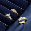 3Pcs Brass Micro Pave Clear Cubic Zirconia Finger Rings for Women FS-WGDAF26-05-2