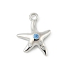Brass Micro Pave Cubic Zirconia Charms KK-M326-20B-P-1