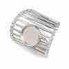 304 Stainless Steel Cuff Rings Ring Components SA-CBA098D-01P-B-2