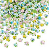 200Pcs Flower Opaque Resin Cabochons CRES-TA0001-73-3
