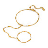 Minimalist Bamboo 304 Stainless Steel Link Ring Bracelets GG6478-5