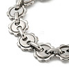304 Stainless Steel Sun Link Chains Bracelets for Men & Women BJEW-D042-06P-2