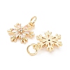 Brass Micro Pave Cubic Zirconia Pendants KK-B133-05G-01-2