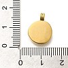 Ion Plating(IP) 304 Stainless Steel Pave Shell Pendants STAS-K263-61G-3