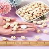 Craftdady 120Pcs 12 Styles Unfinished Natural Wood European Beads WOOD-CD0001-09-26