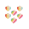 30Pcs 2 Styles Light Gold Alloy Enamel Charms ENAM-CJ0002-05-3