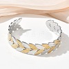 304 Stainless Steel Cuff Bangles for Women BJEW-D466-01GP-4