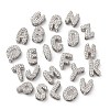 Brass Micro Pave Cubic Zirconia Beads KK-F895-19P-1