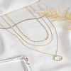 Brass 3 Layer Necklaces NJEW-LP0003-79G-3