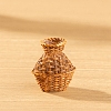 Resin Bamboo Rattan Vase Miniature Ornaments PW-WG81F97-03-1