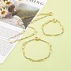Brass Enamel Link Chain Necklaces & Bracelets & Anklets Jewelry Sets SJEW-JS01193-14