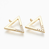 Brass Micro Pave Cubic Zirconia Charms ZIRC-Q014-044G-1