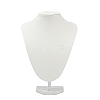 MDF Covered with PU Leather Bust Shaped Necklace Display Stands ODIS-S015-02B-1