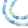 Electroplate Glass Beads Strands X-EGLA-S192-001A-B08-3