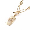 Brass Micro Pave Clear Cubic Zirconia Pendant Necklaces NJEW-JN03250-01-2