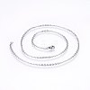 Non-Tarnish 304 Stainless Steel Cable Chains Necklaces LS-NJEW-F226-04P-08-1