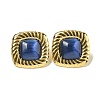 Cat Eye 304 Stainless Steel Square Stud Earrings EJEW-G400-63G-03-2