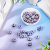 30Pcs Printed Transparent Resin European Beads RESI-TADJ0001-03E-4