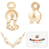 6Pcs Brass Bead Tips KK-BBC0013-75-1