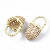 Handmade Reed Cane/Rattan Woven Pendants X-WOVE-T006-091A-2