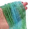 Transparent Painted Glass Beads Strands X1-DGLA-A034-T4mm-A17-2