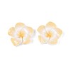 Plumeria Flower Opaque Resin Cabochons CRES-T025-30B-02-1