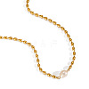 French Natural Freshwater Pearl Potato Stainless Steel Rice Beaded Necklaces for Women LS-KT1786-5