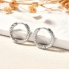 Non-Tarnish 304 Stainless Steel Grooved Hoop Earrings EJEW-M218-01B-P-1