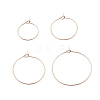 24Pcs 4 Size 316L Surgical Stainless Steel Hoop Earring Findings STAS-ZZ0001-03RG-1