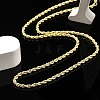 3mm Brass Rope Chain Necklaces for Men Women NJEW-G160-10G-2