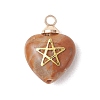 Natural Flower Amazonite Pendants PALLOY-JF05131-3