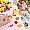 Olycraft 50Pcs 10 Style Fruit Theme PVC Straw Toppers FIND-OC0003-01-3