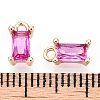 Brass Cubic Zirconia Charms X1-KK-S350-367M-3