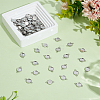 80Pcs 304 Stainless Steel Cabochon Connector Settings STAS-HY0001-89A-4