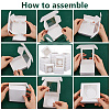 30Pcs Square Kraft Paper Visible Window Storage Mailer Boxes DIY-DC0004-32-3