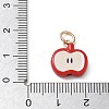 Alloy with Red Enamel Pendants AL-CBAE186-02G-01-3