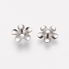 Tarnish Resistant 5-Petal 304 Stainless Steel Flower Bead Caps LS-STAS-L205-09B-2