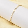 Brass Link Chain Bracelet for Women BJEW-A065-04G-3