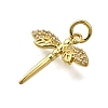 Brass Micro Pave Clear Cubic Zirconia Pendants ZIRC-I070-041G-2