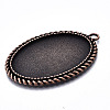 Tibetan Style Alloy Pendant Cabochon Settings LS-TIBEP-N003-17R-3