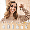 12Pcs 6 Style Alloy Blanks Keychains AJEW-GA0007-46-6