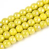 Electroplate Opaque Glass Beads Strands GLAA-T032-P6mm-AB16-1