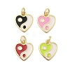 Rack Plating Brass Enamel Charms KK-Z074-09G-1