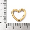 Rack Plating Brass Micro Pave Cubic Zirconia Heart Linking Rings KK-A234-005G-4