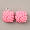 Opaque Resin Pendants RESI-WH0029-24P-05-2