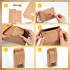 Folding Kraft Paper Box with Visible Window CON-WH0087-98-3