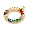 Brass Micro Pave Cubic Zirconia Pendants KK-P320-02G-01-2